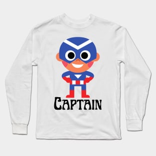 Avonger Captain Super Hero | Light Colors Combination Long Sleeve T-Shirt